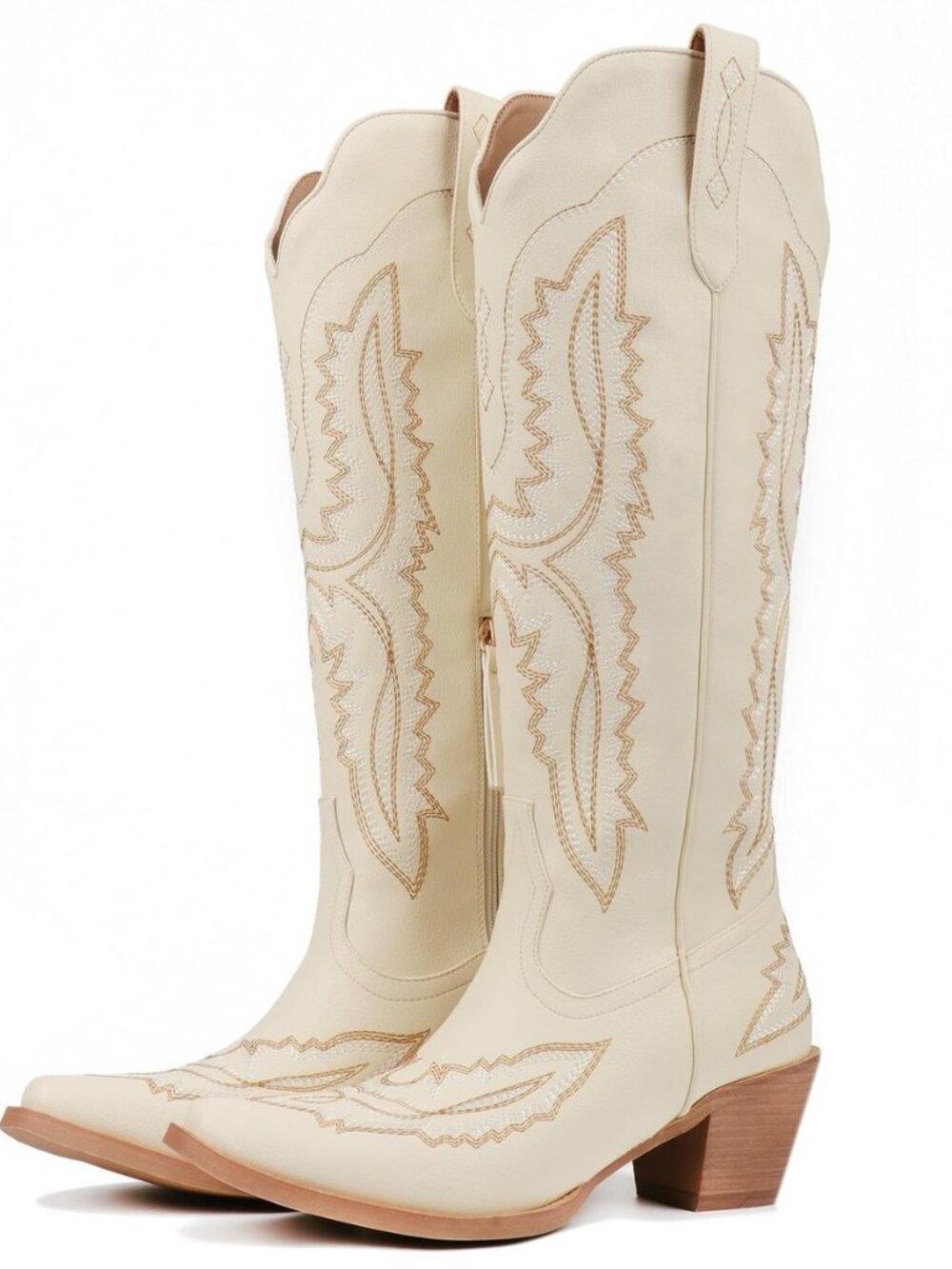 Cowboy Boots for Women Knee High Cowgirl Boots Pointed Snip Toe
